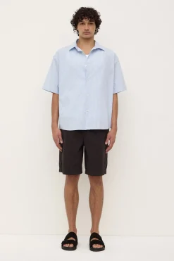 Aron Poplin Stripe Short Sleeve Shirt