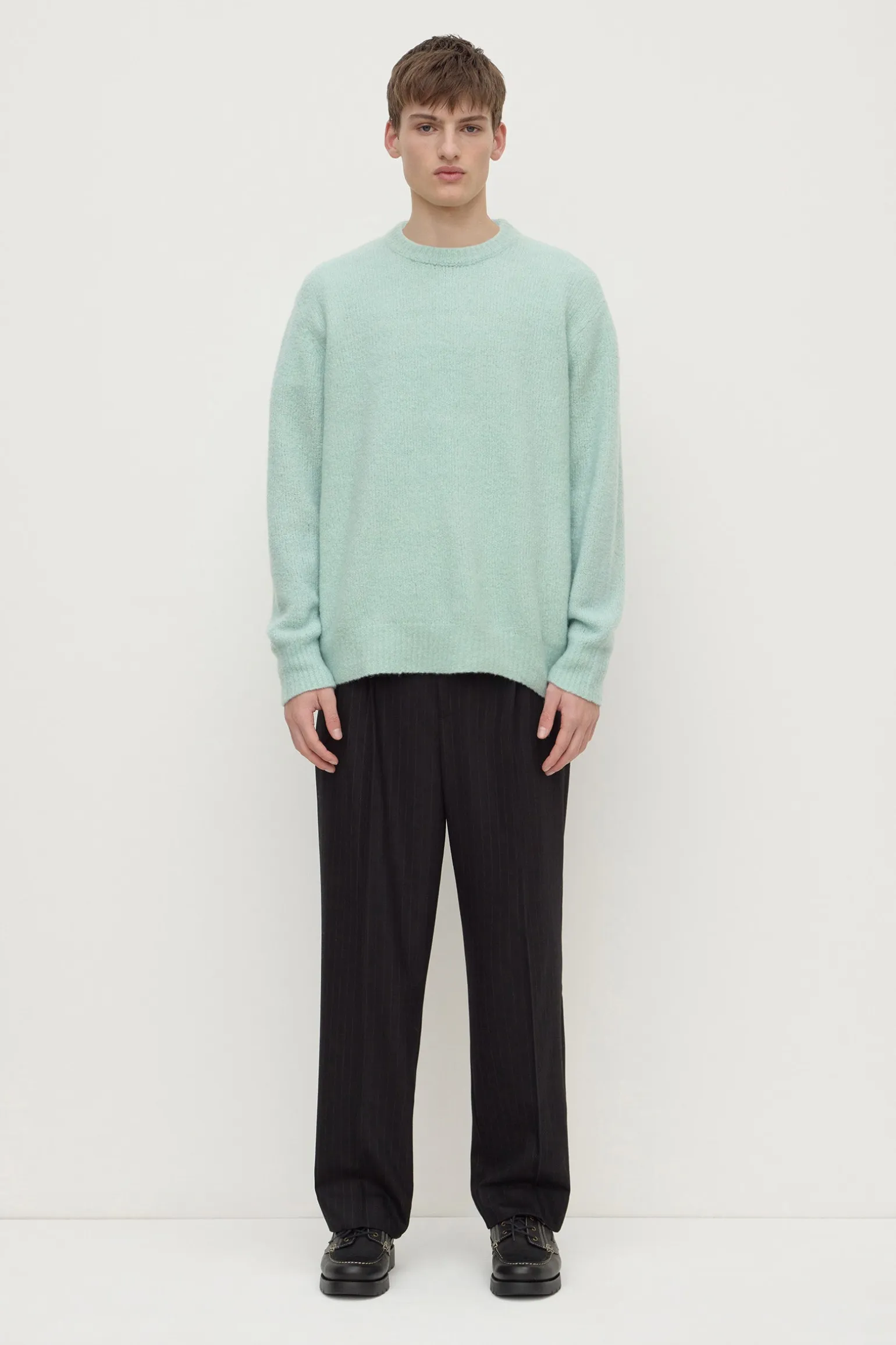 Dover Boucle Knit Cashmere Crew