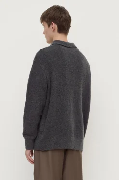 Dover Boucle Knit Cashmere Polo