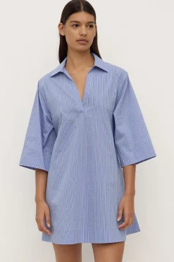 Erina Stripe Mini Shirt Dress