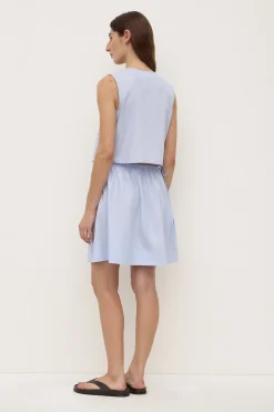 Havana Stripe Poplin Tie Front Top
