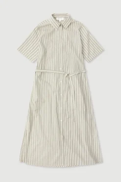 Ria Stripe Midi Shirt Dress