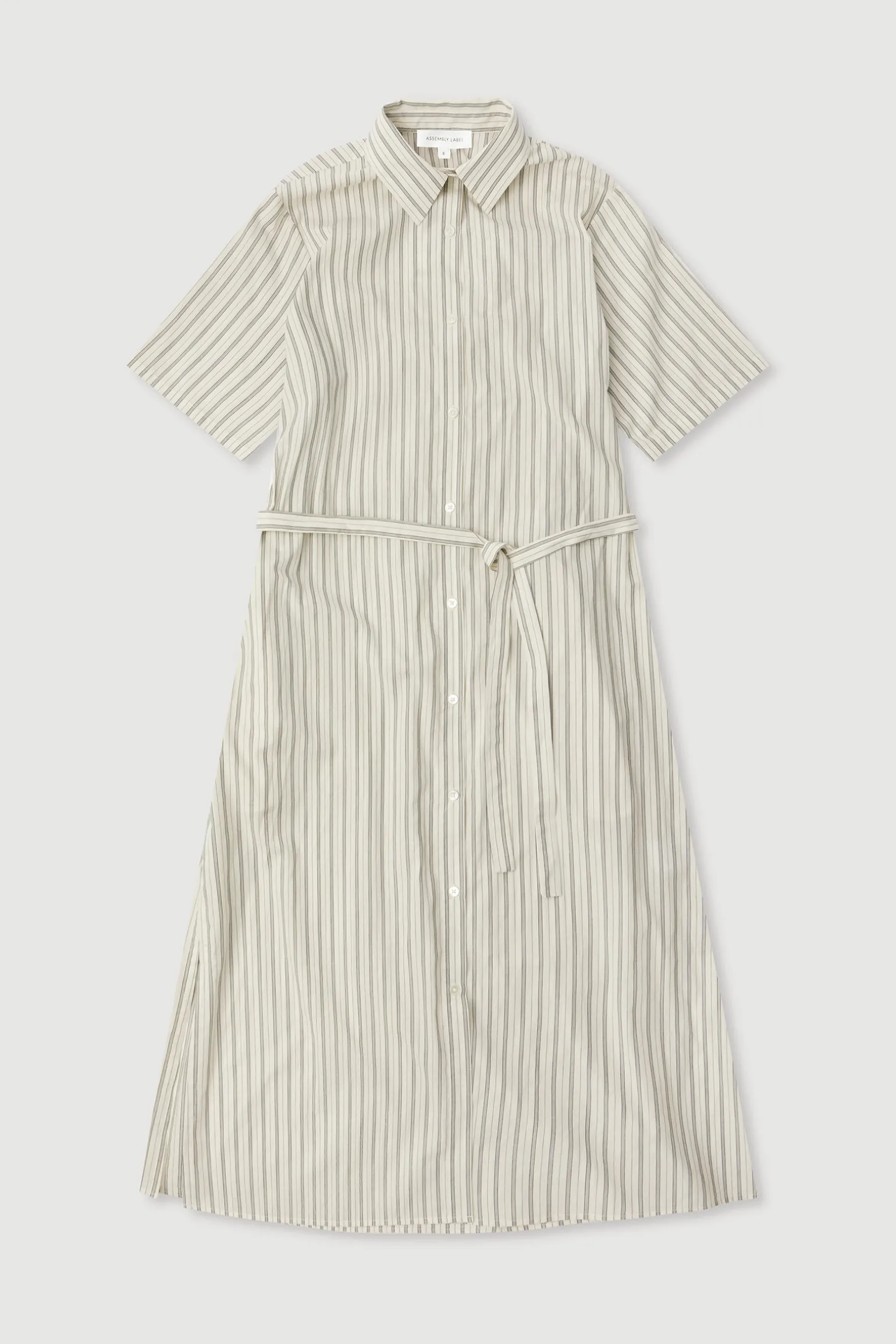Ria Stripe Midi Shirt Dress