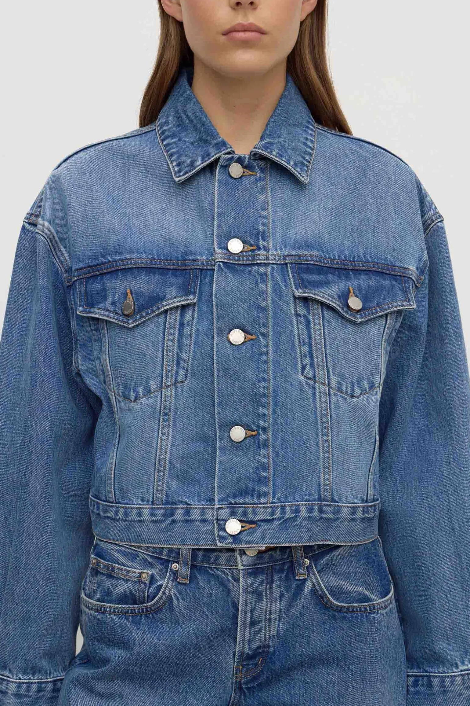 Womens Cropped Denim Jacket