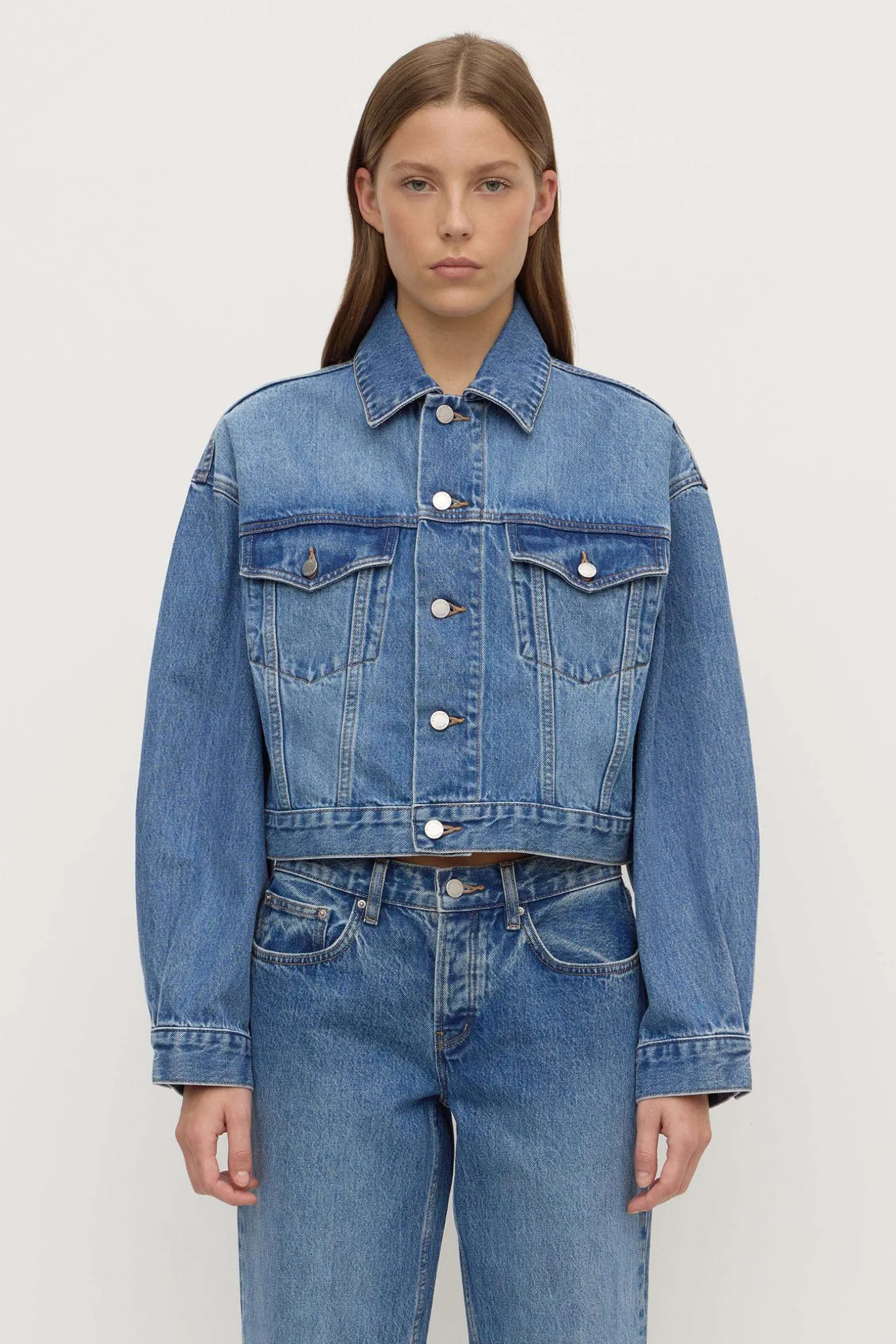 Womens Cropped Denim Jacket